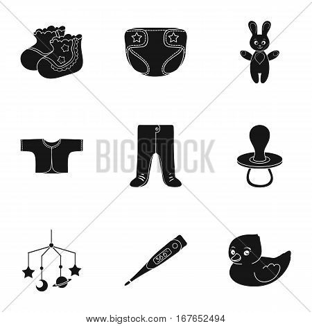 Baby born set icons in black design. Big collection of baby born vector symbol stock illustration