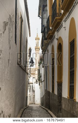 Cordoba (Andalucia Spain): old typical street in the Juderia