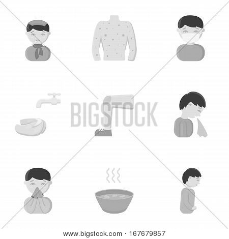 Sick set icons in monochrome style. Big collection io sick vector symbol stock