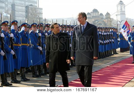 Belgrade, Serbia. January 31St - Greece Prime Minister Alexis Tsipras In Official Visit To Belgrade.