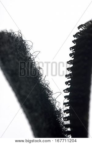 detail of velcro isolated on white color