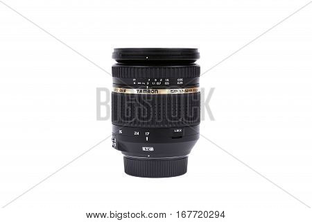 Kyiv, Ukraine - February 28, 2016: Tamron 17-50Mm F/2.8 Sp Af Xr Di Ii Vc Ld Lens For  Dslr Nikon Ca
