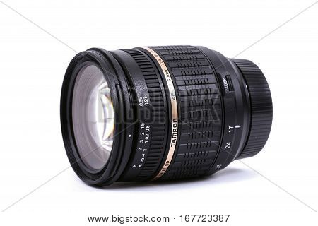 Kyiv, Ukraine - February 28, 2016: Tamron 17-50Mm F/2.8 Sp Af Xr Di Ii Vc Ld Lens For  Dslr Nikon Ca