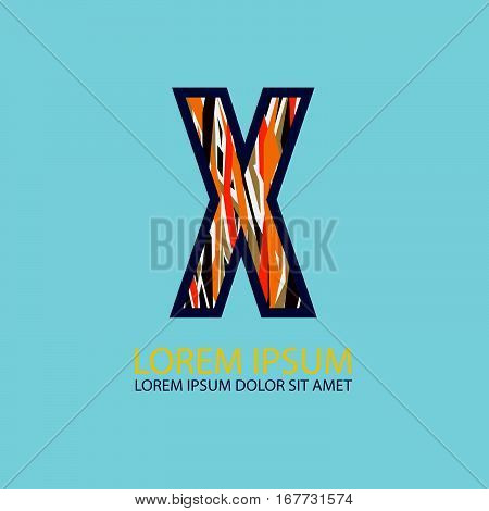 initial letter x typography logo design for brand and company identity