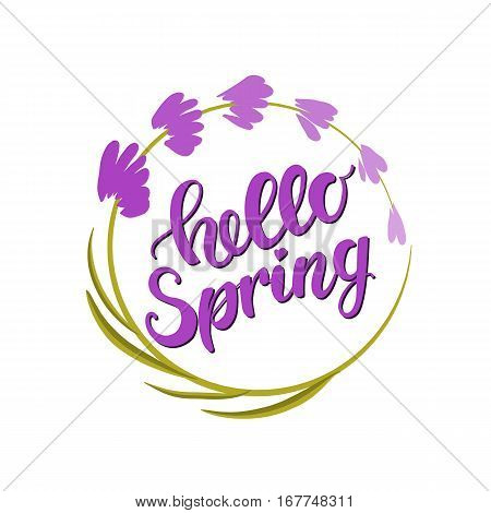 Beautiful Typographical Spring Background. Fresh spring background.