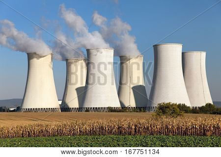 Cooling tower of Nuclear power plant Jaslovske Bohunice - Slovakia