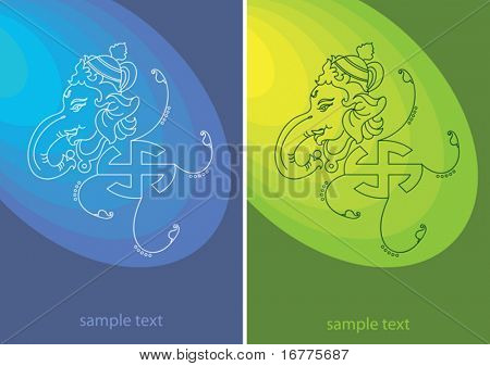 Ganesh abstracte achtergrond met ruimte voor tekst
