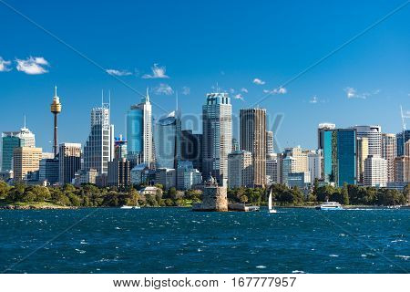 Sydney Cityscape Of Sydney Cbd With Ferries And Yachts