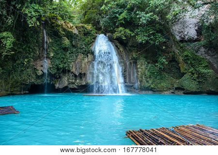 Kawasan Falls on Cebu island in Philippines