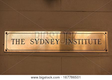 The Sydney Institute Golden Door Plate