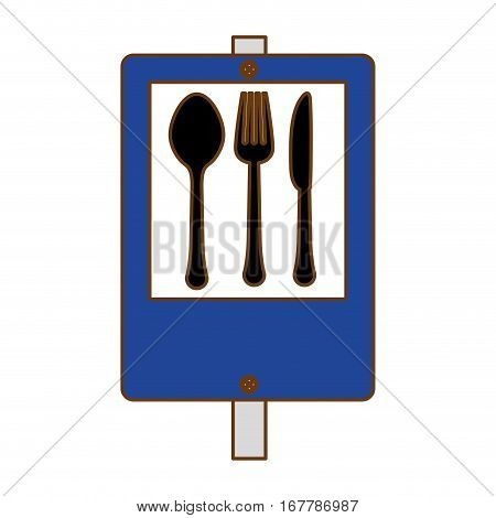 blue signal restaurant near icon design, vector illustration