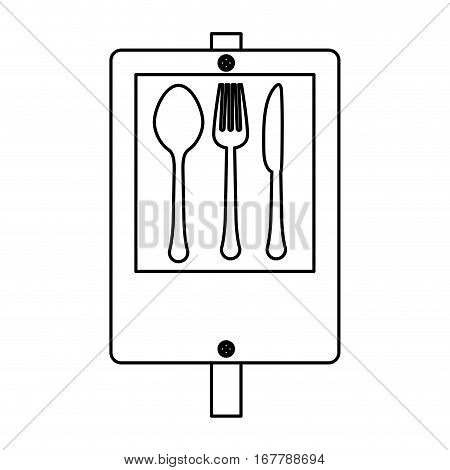 figure signal restaurant near icon design, vector illustration