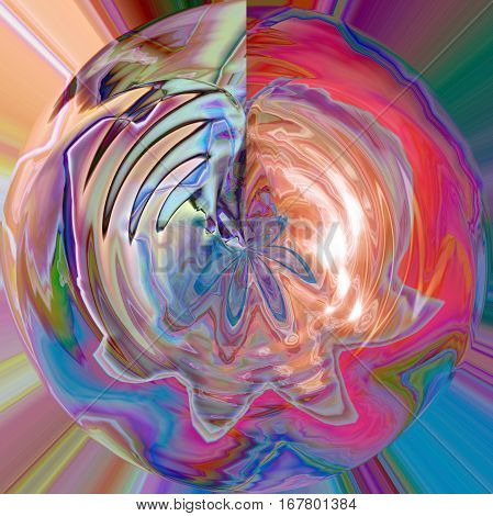 Abstract coloring background of the horizon gradient with visual wave,pinch,lighting,spherize,poolar coordinates and twirl effects,good for your design
