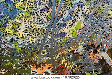 BRISBANE, AUSTRALIA - January 28, 2017: Detail of the elaborated facade of the Wintergarden shopping complex located in the city of Brisbane Australia