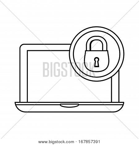 aptop lock server banner icon image , vector illustration