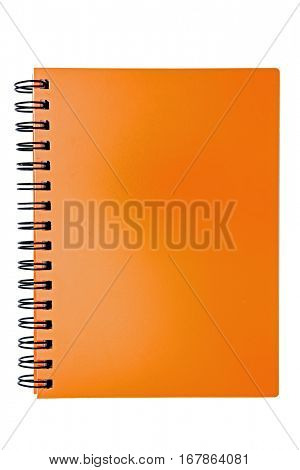 isolated blank orange ring binding book
