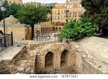 Remains Of The Church Of St Batholomew In Old City, Icheri Sheher. Baku