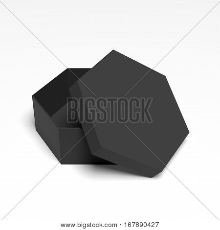 Blank cardboard box template on a grey background, packaging collection, 3D rendering