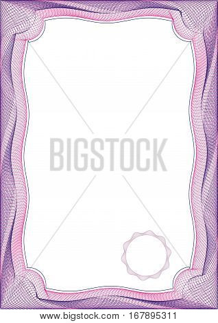 Certificats Frame blank template for a certificate or diploma