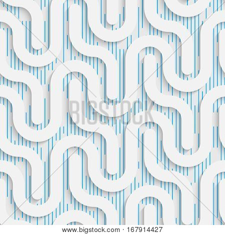 Seamless Tech Pattern. Abstract Contemporary Background. Modern Tile Wallpaper. 3d Structure Design