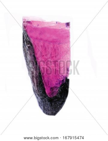 tourmaline gem semigem geode crystals geological mineral isolated
