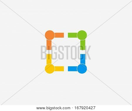 Community, network and social icon set. ,logo icon design template.