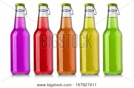 sweet soft drink bottle on white background ith clipping path