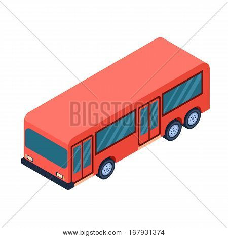 Bus icon in cartoon design isolated on white background. Transportation symbol stock vector illustration.