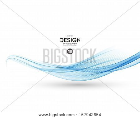 Abstract vector background, blue waved lines for brochure, website, flyer design. illustration eps10