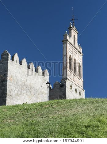 Avila (Castilla y Leon Spain): the famous medieval walls surrounding the city