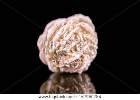Desert Rose Or Sand Rose, Black Background, Healing Stone