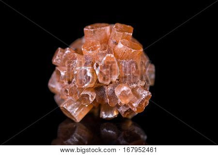 Brown Aragonite Mineral Stone, Black With Reflections, Healing Stone