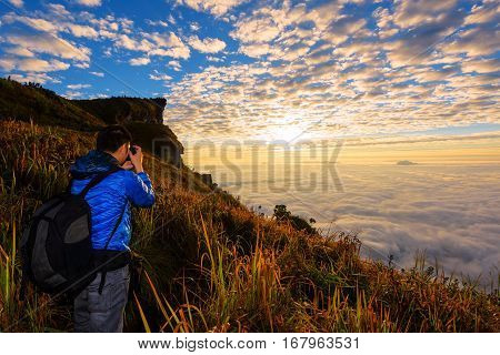 Photograph Sunrise At Phu Chi Fa, Chiang Rai