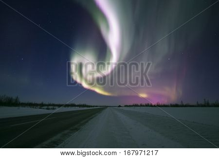 Polar lights in trip. Was shot in Noviy Urengoy.