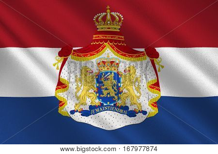 Flag of Netherlands or Kingdom of the Netherlands. 3d illustration