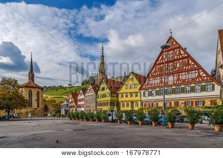 View of Marktplatz square Esslingen am Neckar Germany