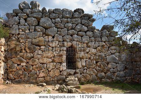 The archaeological sites of Mycenae and Tiryns have been inscribed upon the World Heritage List of UNESCO. Greece. Ruins of the defence stone wall