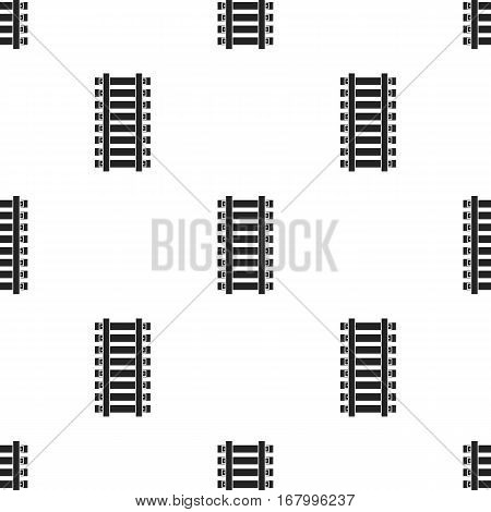 Mine railway icon in black style isolated on white background. Mine pattern vector illustration.