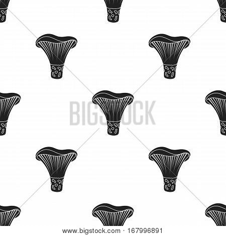 Actarius indigo icon in black style isolated on white background. Mushroom pattern vector illustration.