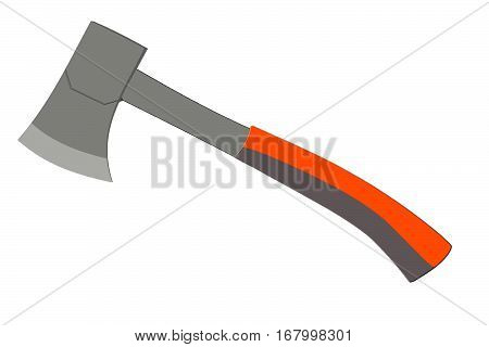 flat gray icon with an ax without a background.   workhouse equipment