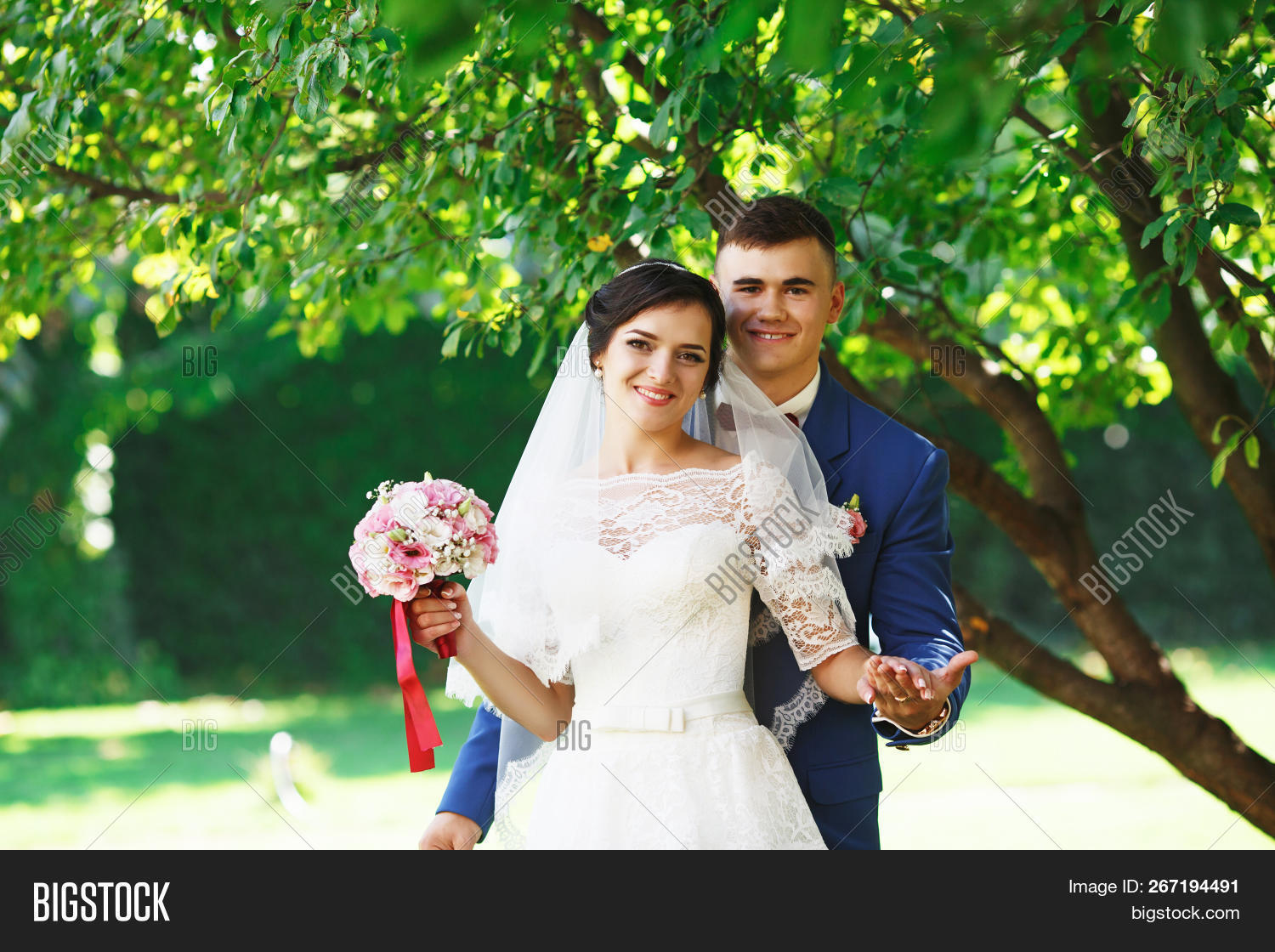just married loving image