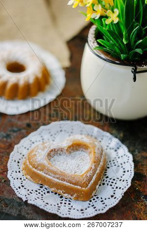 Sweet Vegetarian Coockie In Form Of Heart