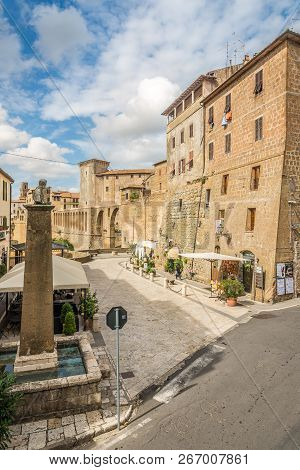 Pitigliano,italy - September 19,2018 - In The Streets Of The Pitigliano Town. Pitigliano And Its Are