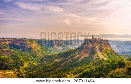 Morning View At The Old Town Civita Di Bagnoregio - Italy