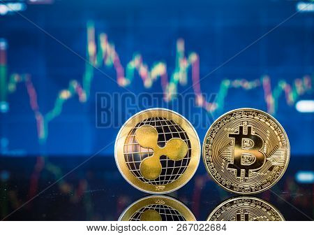 Bitcoin And Xrp, Gold Virtual Bit Coin And Xrp Money Currency