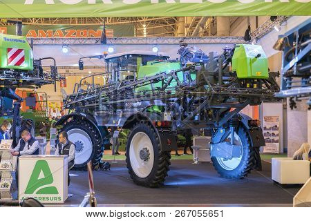 Ukraine, Kiev, Ukraine 09.09.2018 Exhibition Of Agricultural Machinery And Equipment Agroshow. New M