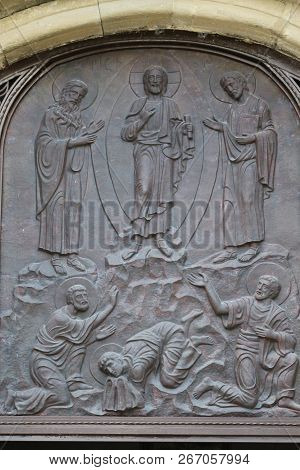 Bar-relief On Samtavro Monastery In Mtskheta Town In Georgia