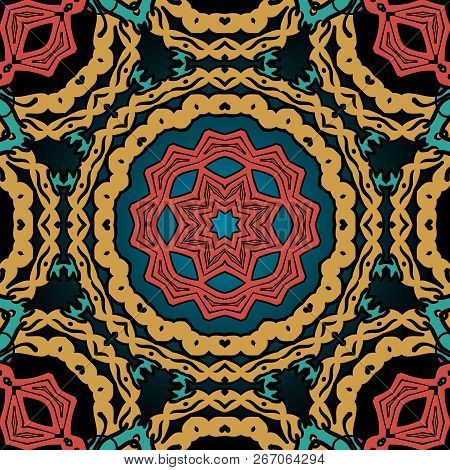 Seamless Oriental Tile Pattern. Vintage Tribal Element