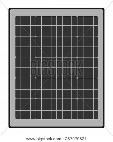 Sun Energy Panel Icon In Flat Style