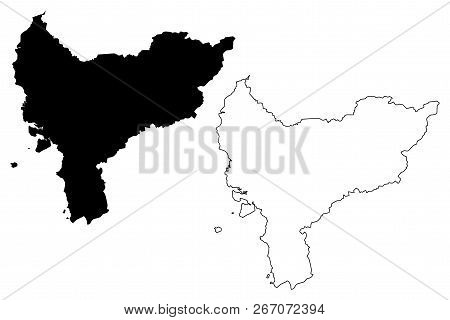 West Kalimantan (subdivisions Of Indonesia, Provinces Of Indonesia) Map Vector Illustration, Scribbl